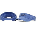 This visor is made of pigment-dyed cotton with a self-fabric sweatband & adjustable Velcro closure.